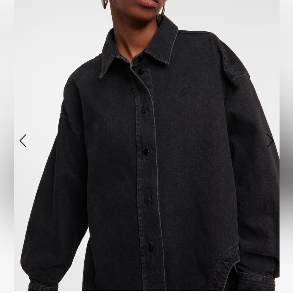 NEVER WORN The Attico diana black denim shirt